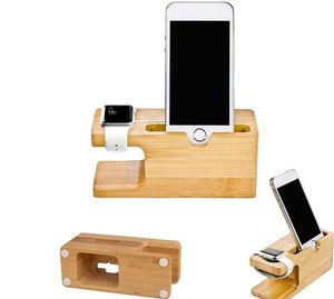 Carbonized Bamboo Wood Charger Station 2 in 1 iWatch / Cellphone Charger Dock Stand Compatible With Apple Watch Ultra SE 2 9 8 7 6 5 Universal