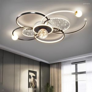 Ceiling Lights Chandeliers Modern Gypsophila Living Room Smart Indoor Decorative Remote Control Stylish Minimalist Lamp