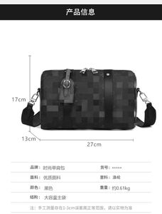 Classic fashion all-in-one black and gray crossbody bag 27*13*17