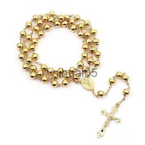 Anhänger Halsketten Jesus Kreuz Rosenkranz Halskette Vintage Kreuz Anhänger Katholische Halskette Geschenke Großhandel Schmuck 2021 Trend Zinklegierung Material x1009