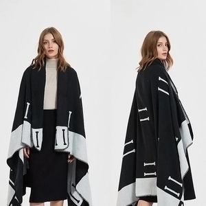 2023 Letter Scarf Designer filt mjuk ull sjal bärbar varm rutig bäddsoffa säng fleece vår höst kvinnor kast