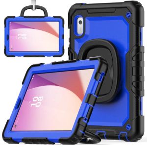 For Lenovo Tab M9 K9 9.0inch Case 360 Rotatable Handle Grip Stand Cover Heavy Duty Rugged Shockproof Armor Tablet Cases with Screen PET Film Shoulder Straps