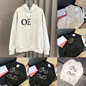 Projektantka Women Men Hoodie Loewees Bluzy Klasyczne litera haft haftowy bluzy pullover długie rękawowe logo z kapturem o szyi bluzki lady femme jumper bluza z kapturem