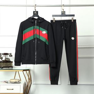 Terno esportivo casual masculino de luxo, conjunto de duas peças da moda europeia, tamanho grande, tendência, roupa esportiva de grife