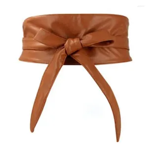 Cintos senhoras rendas até couro pu por todo o espartilho cummerbunds cinto para mulheres meninas cintura alta emagrecimento cinto laços headbands