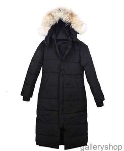 Gęś dół płaszcza kobiet zimowa kurtka prawdziwa futra futra z kapturem na zewnątrz ciepłe i wiatroodporne płaszcze z wyjmowaną kapitalem panie parka xs-3xls2ae