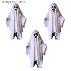 Thema Kostüm Halloween Umhang Cape Ghostes Kapuzenumhang Cape Robe Ghostes Poncho Lustige Cosplay Kleidung Ghostes Come Cape Erwachsene Kinder Q240307