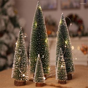 Decorazioni natalizie 1PC LED Mini albero Luci colorate a luce calda Piccolo Natale Navidad per la casa Regali 2024 anni