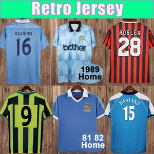 98 99 Kun Aguero Retro Mens Futebol Jerseys Silva Tevez Toure Dzeko De Jong Kompany 07 08 Home Away 3º Camisa de Futebol Uniformes