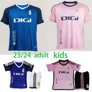 23/24 Oviedo Camisetas de Futbol 2023 2024 Camisa de futebol Baston Alemao Colombatto Futebol Camisa R.Folch Y.Mossa Borja Equity Children's Blue Pink