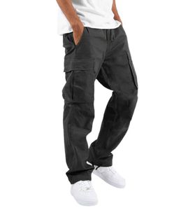 Men Pants Relaxed Fit Sport Jogger Sweatpants Drawstring Outdoor Trousers with Pockets