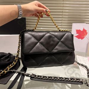 klasik flep çanta 19 tasarımcı çanta zinciri deri omuz çantası 26cm zarf crossbody çanta tasarımcısı kadın çanta lüks çanta yüksek kaliteli altın mektup çanta