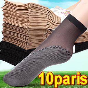 Skarpetki dla kobiet 1/10 palenia Clear Summer Ultrathin na nylonowe kobiety Krótkie kostki Meias Elastic Crystal Spring Silk Sox Stockings