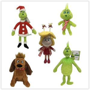 20-32 cm Boże Narodzenie Monster Plush Toy Kawaii The Green Shaggy Plushies Święty Mikołaj Cosplay Cosplay Dog Anime Dolls Prezent M222