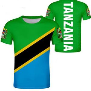 Tanzania t shirt diy skräddarsydd namn nummer tza t-shirt nation flagga tanzanian swahili country print po text kläder334e