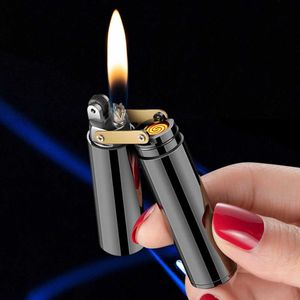 Lighters Nunchaku No Gasoline-electric Lighter Novelty Blowing Plasma USB Rechargable Lighter Flint Kerosene Ignitor Cool Gadgets For Men ERF2