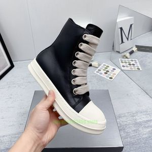 Luksusowe projektanci Trend Black High Top Mens Dams Fashion Canvas Skórzany panel grube podeszwa podwyższona para marki mody Buty swobodne buty