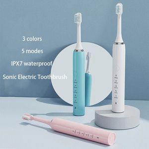 Diş fırçası sonik elektrik diş fırçası şarj edilebilir diş fırçaları yetişkin zamanlayıcı yıkanabilir ultrasonik elektronik beyazlatma temizleme dişleri 231007