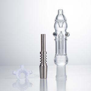 Headshop214 CSYC NC008 Shisha-Handpfeifen aus Glas, 10 mm, 14 mm, Titan-Quarz-Banger-Nagel, auslaufsicher, Dab-Rig-Bong