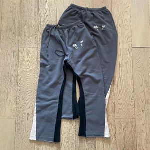 Calças masculinas Galleryes Depts Multi Painel Queimado Mulheres Esportes Soltos High Street Casual Sweatpants Vintage Calças267a