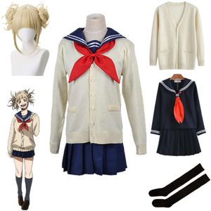 Anime benim kahraman akademisi boku kahraman yok akademisi cosplay kostüm himiko toga jk üniforma kazak ceket cadılar bayramı giyim