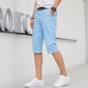 Pantaloncini da uomo Plus Size 28-38 Uomo Summer Fashion Casual Bermuda Cotton Stretch Slim Vitello Lunghezza Pantaloni corti Business Work Beach Wear