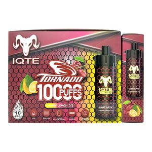 100 % Original IQTE 10.000 Züge, 2 % E-Zigaretten, 850 mAh, vorgefülltes Gerät, Einweg-Vape, zugelassen mit 10 Geschmacksrichtungen