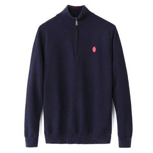 Rl męski designerka polo Lauren Sweater Ralphs koszule grube zamek błyskawiczny wysoki szyja ciepłe pullover szczupły dzianiny Kopiciele małe marka koni bawełna bluza 804