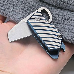 Lighters Titanium Alloy Folding Camping Knife Sharp D2 Blade Tactical Small Pocket Knives Multitools Outdoor Survival Utility Box Cutter D23C