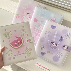 Other Home Decor IFFVGX A5 Binder Pocard Holder Kpop Idol Po Album Kawaii Cat Bear Pocards Collect Book Cards Storage School Stationery 231009