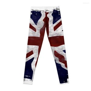 Pantaloni attivi Leggings patriottici con bandiera britannica Union Jack Pantaloni da yoga? Abbigliamento sportivo donna palestra per