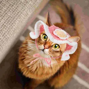 Cat Costumes Hats Pet Costume Headwear Lovely Delicate Dog Cosplay Cap Carnival Yarn Headgear Cartoon