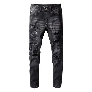 Jeans de designer de 20SS jeans angustiados motociclistas de motocicleta Slim Fit Motrocycle para homens de alta qualidade Jean Mans Ponta Pesquisa de Jeans Real Jeans #698 757186479