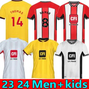 23 24 Sheffield Promoção Terceira camisa de futebol Kit de promoção de edição limitada Sander Berge United John Egan Rhian Brewster Anel Oliver Jayden Bogle Football