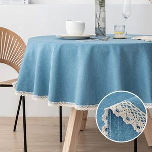 Table Cloth Solid Color Roud Tablecloth Waterproof Oilproof Cover Wedding Coffee Dining Tea el Home Decoration 231009