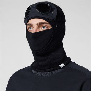 Designer dois óculos de lente óculos gorros homens chapéus de malha crânio bonés ao ar livre mulheres uniesex gorro de inverno preto cinza bonnet casal de esqui à prova de vento e chapéu quente