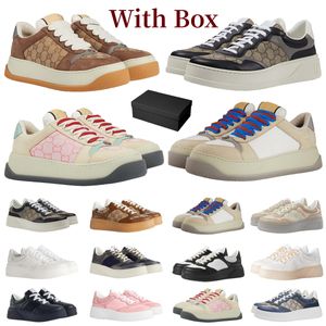 Designer shoes Running Shoes Spring Thick Sole Round Toe Small White Shoes Classic Old Flower Vintage Matsuke Shoes Fashion Versatile Elevated With Box 35-45