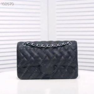 Bolsa de designer clássica bolsa de aba dupla caviar bolsa de ombro de couro genuíno mulheres 19 bolsa de pele de cordeiro hanbags carteira de moda de couro na corrente 22 bolsa bolsa