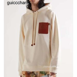 Mens Designer Hoodies Anagrama Couro-Aparado Algodão-Jersey Suéter Masculino Mulheres Pulôver Clássico Homme Femme Hoodies