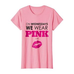 På onsdagar bär vi rosa t-shirt tee rosa skjorta tshirt t2178