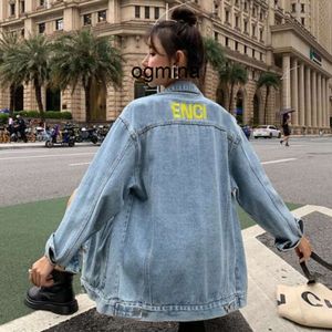 Luxo 5A 2021 Paris Moda Inverno Jaqueta Feminina Denim Lapela Jaquetas Espessadas Designer High-End De Letras Bordadas Homens Mesmo Estilo Casais