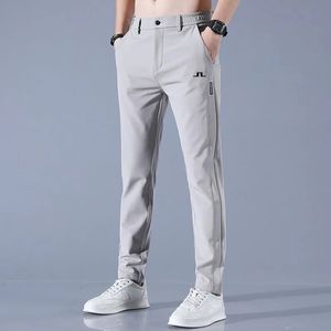 Calça masculina Golf 2023 Summer Men Men de alta qualidade Moda de moda Casual Troushers Breathable J Lindeberg Wear 231009