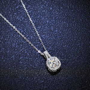 Collana Tiff Designer gioielli di moda di lusso S925 Ciondolo in argento sterling Mosan T quadrato da donna Accessorio con diamanti