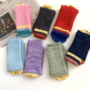 Calzini da uomo venduti da 4 paia lotto - KAPITAL Thick Line Tubo giapponese lavorato a maglia per uomini e donne WZ49269n