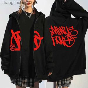 Herren Plus Size Hoodies Sweatshirts Minus Two Y2k Hoodie Buchstaben Grafikdruck Harajuku Hip Hop Übergroßes schwarzes Sweatshirt Minustwo Jacken Damen Gothic