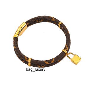 Charm Bracelets FashionLetter jewelry Designers Bangle Lock Designer Jewelry Bracelet European Brand Leather Pendant Necklace Goldplated Love Letter