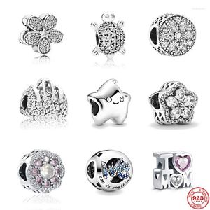 Pietre preziose sciolte Neastamor Love You Mum Heart Charm Bead Fit Bracciale originale in argento 925 che fa moda gioielli fai da te per le donne regalo