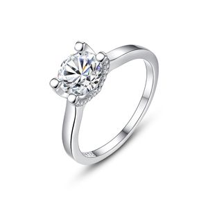 Moissanite Diamond Ring Ring S925 Серебряное серебряное кольцо Moissanite Ring European Classic Wedding Party Fashion Fashion Fashion Brand Brand Ring Ring Ding Day Dy Gift Spc