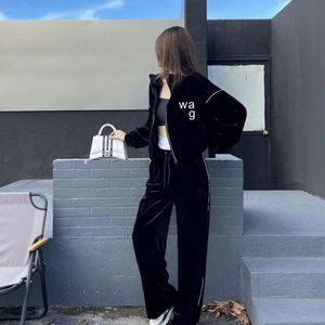 wa letters ng Women's Two Piece set Pants Casual Suits Designers Jackets Capsule Collection Fashion Fashion Long Sleeve Jacket pant set