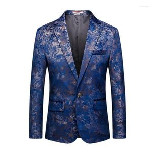 Men's Suits Floral Suit European American Style Printing Trend Fashion Casual Business Single-breasted Single Clothing Anzug Herren